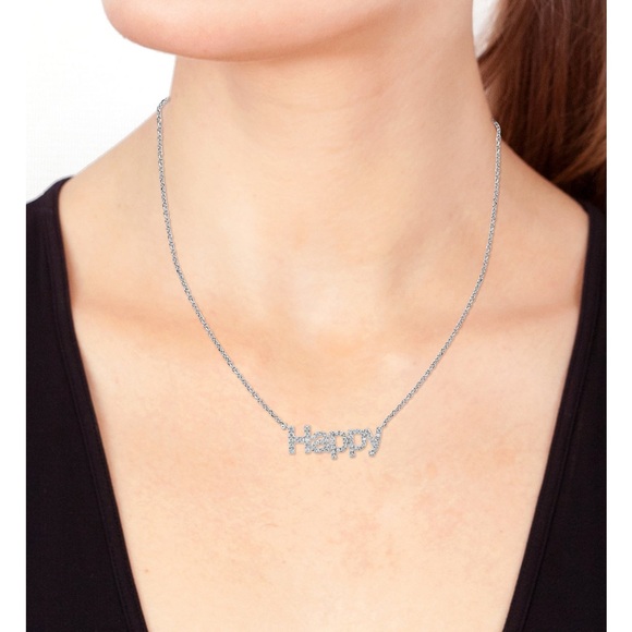 EFFY Diamond Happy 18” Pendant Necklace in Sterling Silver - Retails $600 - Picture 2 of 8